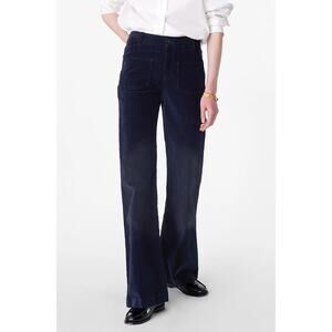 Vanessa Bruno Dompay Flare Pants in Navy Blue Corduroy Size 36/ US 4